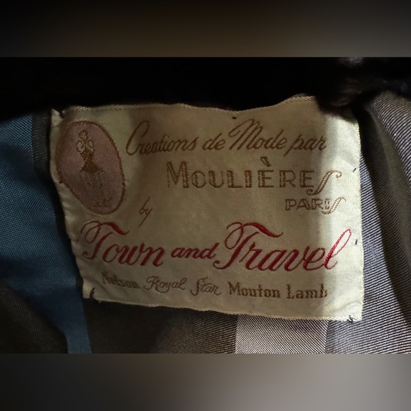 Capitol Fur Shop D.C. Paris Brown Mouton LAMB Shearling Coat, size Large, MINT - Picture 10 of 10